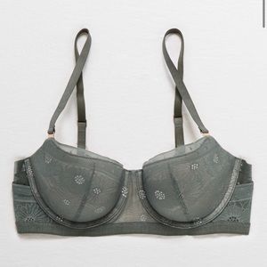 NEW Aerie Real Power Balconette Bra Royal Palm 32B